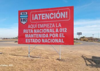 Rutas nacionales sin mantenimiento en la provincia: señalizan con carteles “por el estado catastrófico” en que se encuentran