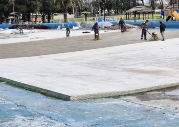 TEODELINA: LAS REMODELACIONES DE LA PILETA DE TEODELINA ESTAN EN PLENA LABOR