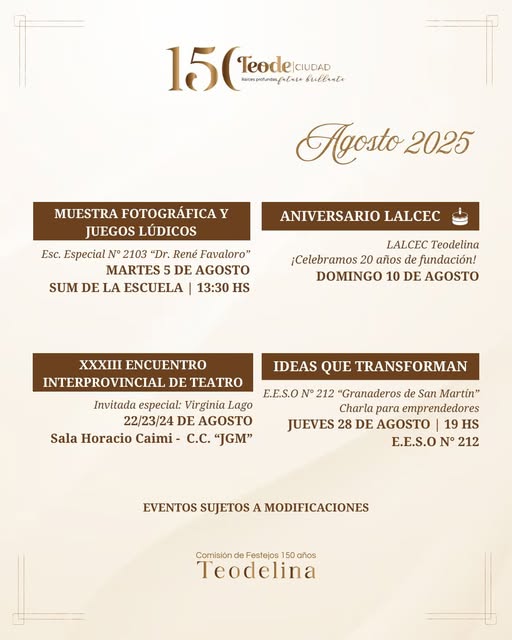 Teodelina sigue celebrando sus 150 años
