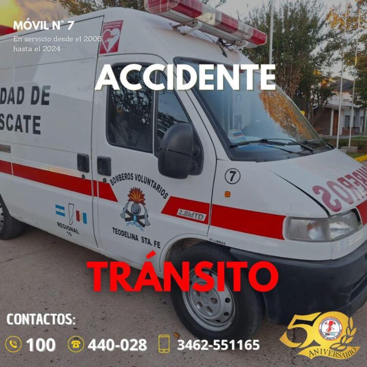 TEODELINA:ACCIDENTE VIAL EN CALLE DIEGO DE ALVEAR