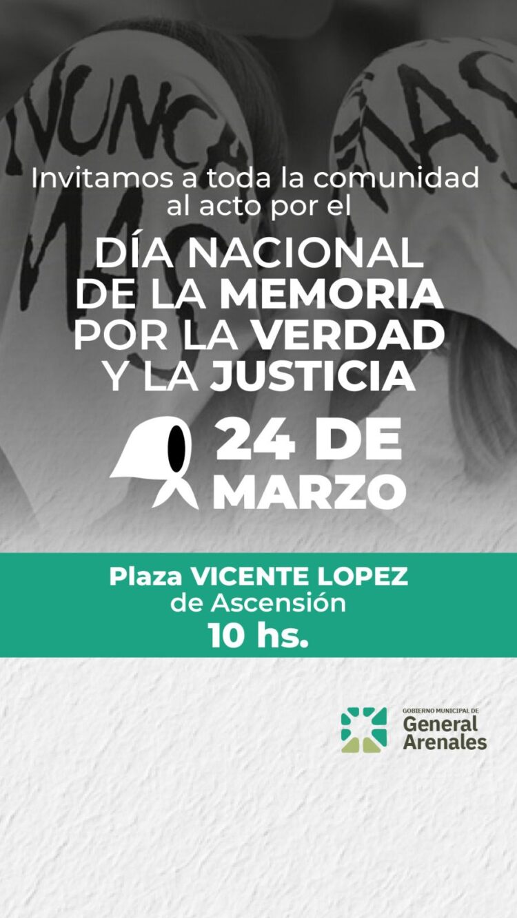 ASCENSION: Acto por el Día Nacional de la Memoria por la Verdad y la Justicia